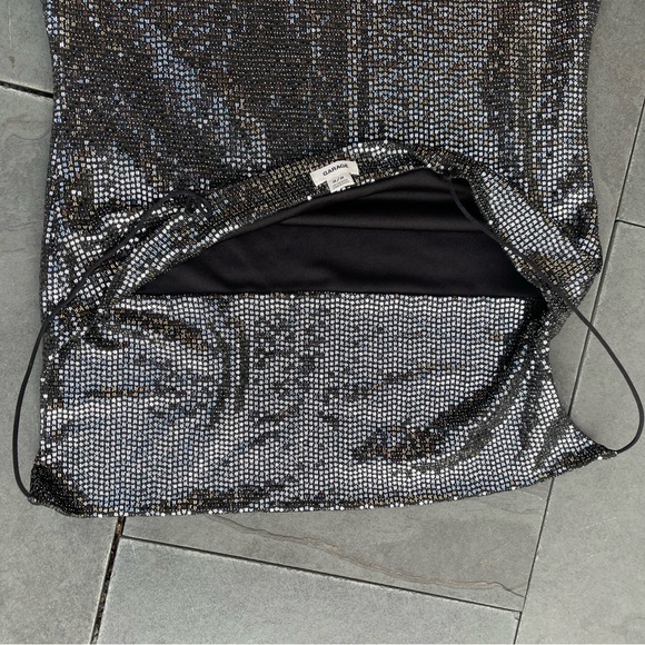 Garage Black and Silver Sequin Mini Dress Sz M - Picture 4 of 4